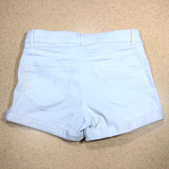 Girls H&M Twill White Hem Shorts, Size 9-10Y - Picture 2 of 6